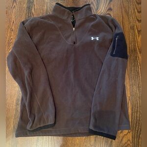 Under Armour XXL brown fleece shirt with pocket mens